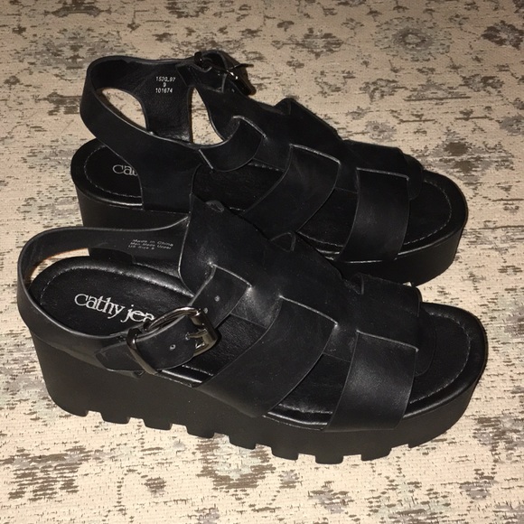 cathy jean platform sandals